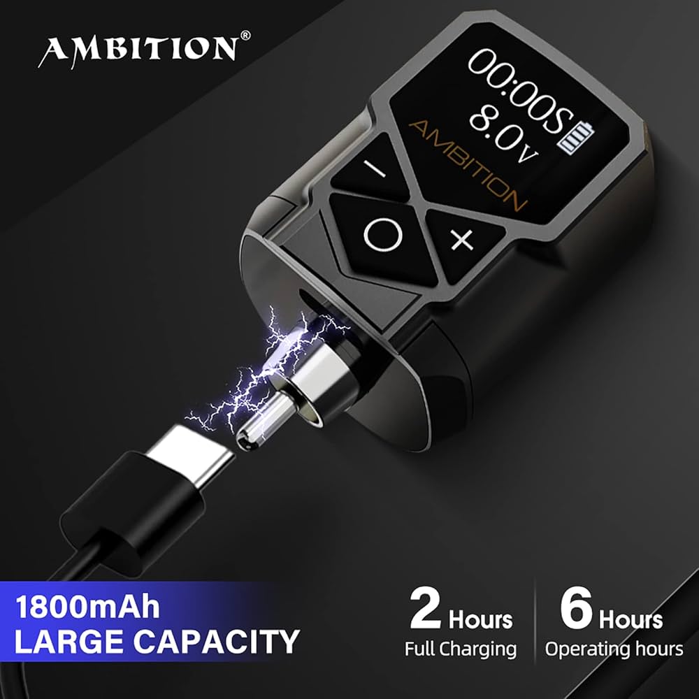 Ambition Mini Wireless RCA Tattoo Battery (Shorty)