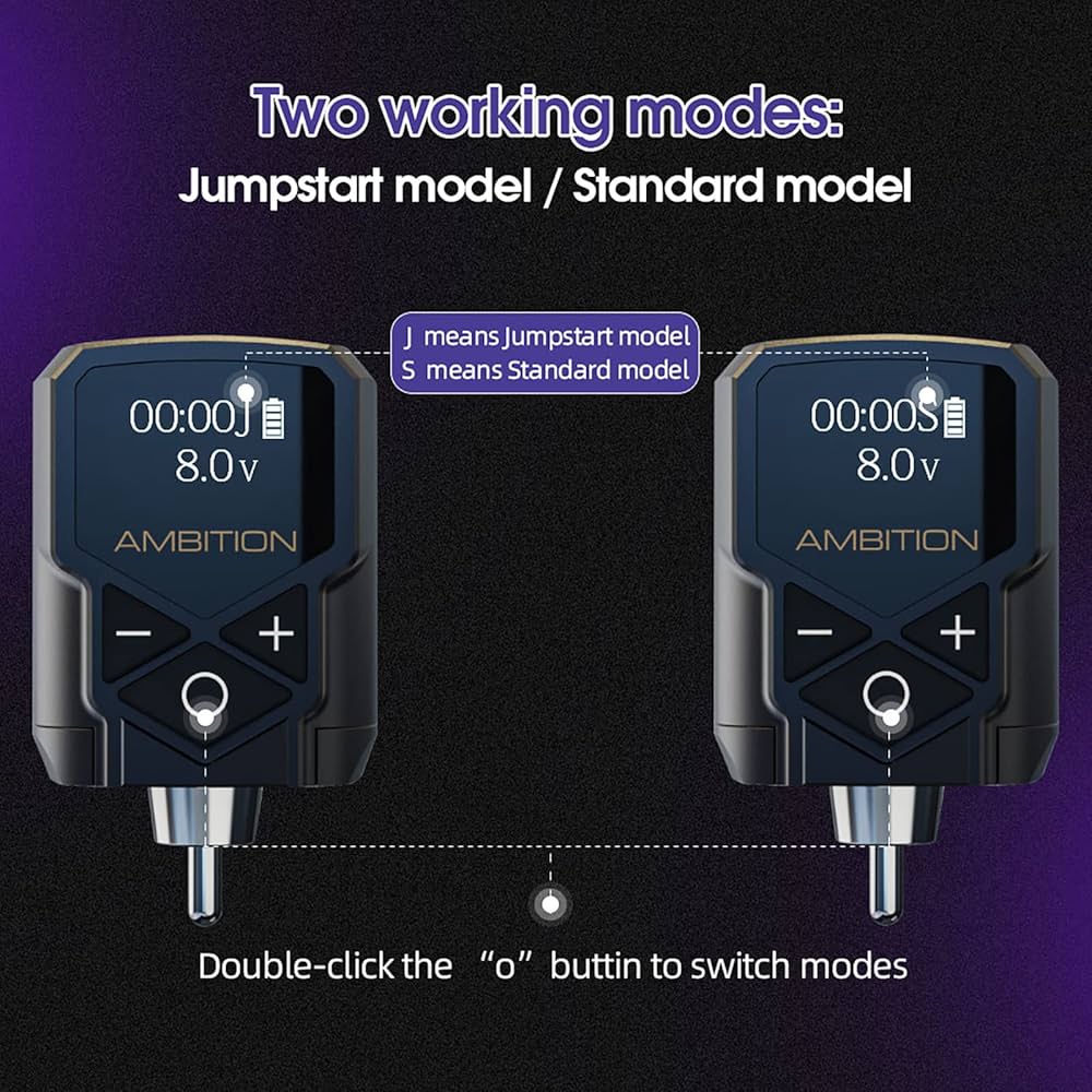 Ambition Mini Wireless RCA Tattoo Battery (Shorty)