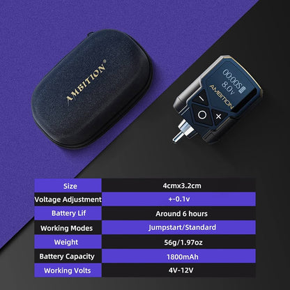 Ambition Mini Wireless RCA Tattoo  Battery (Shorty)